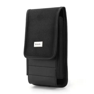 Vertical Pouch/Phone Holster In Black Velcro Closure (Fit Phone With a Thick Protective Case On It) - Image 2